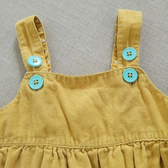 Mini Boden Yellow Corduroy Goose Pinnie - Picture 2 of 7